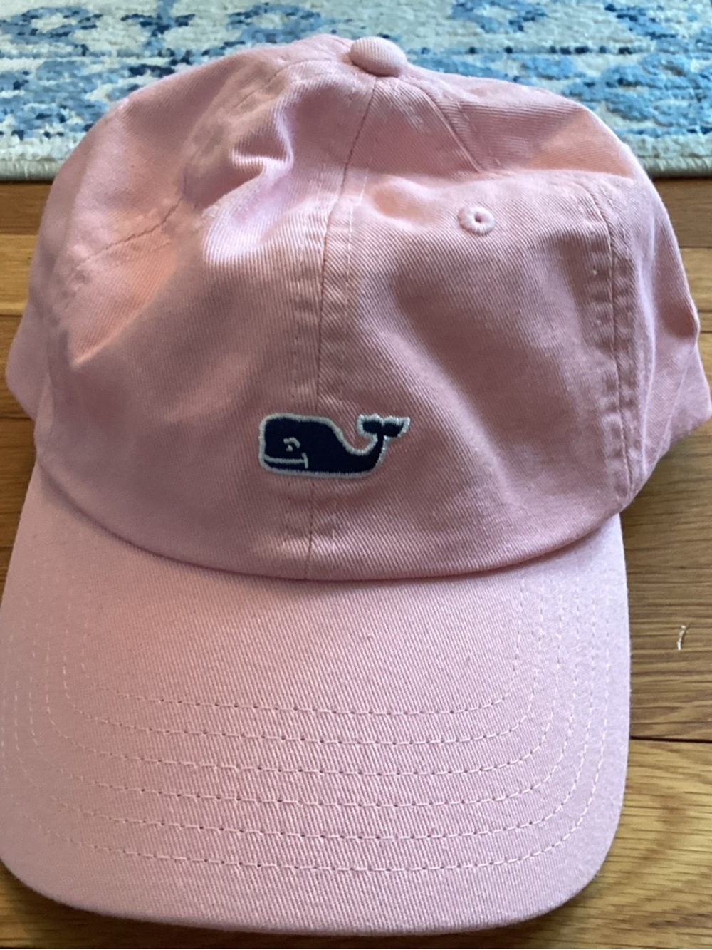 Vineyard Vines Light Pink Kids Whale Baseball Cap
